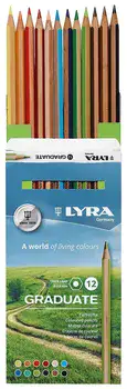 LYRA- 12 עפרונות צבעוניים- רדיואט GRADUATE