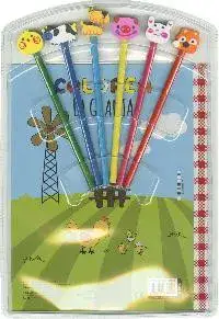 ערכת חוברת לצביעה עם עפרונות ומחקים מגניבים