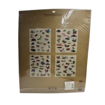 4 דפי מדבקות של זחלים A4