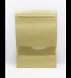 שקיות אריזה חומות עם חלון- 12X20CM