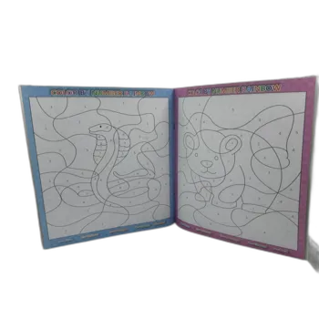 חוברת צביעה במספרים לפי צבעים לילדים- חיות