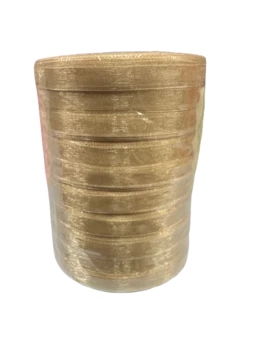 חוט אורגנזה בצבע שמפניה בהיר כ-50 מטר בגליל