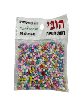 שקית חרוזי ונציה מידה 8 בצבע- צבעוני G-39