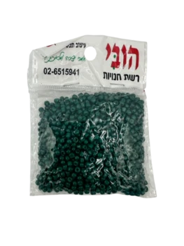 שקית חרוזי ונציה מידה 8 בצבע-ירוק בקבוק כההG-10