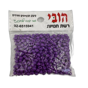 שקית חרוזי ונציה מידה 6 בצבע-סגול G-29