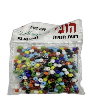 שקית חרוזי ונציה מידה 6 בצבע-צבעוני G-136