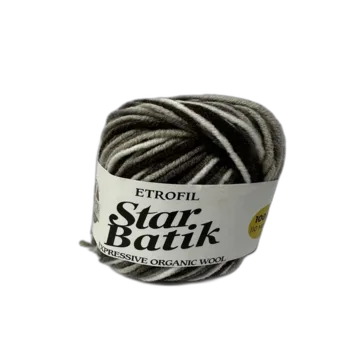 צמר STAR BATIK מתחלף 25% צמר בגווני - חומים ולבן