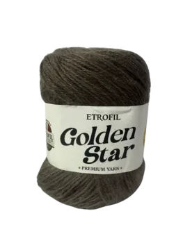 צמר לסריגה 25% צמר גולדן סטאר בצבע- חום