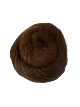 צמר לסריגה 25% צמר גולדן סטאר בצבע-חום כהה