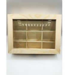 קופסא מעץ לתה- 23X18X7