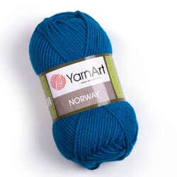 צמר חלק איכותי במחיר מבצע נוראוי-YARNART-NORWAY- צבע כחול 843
