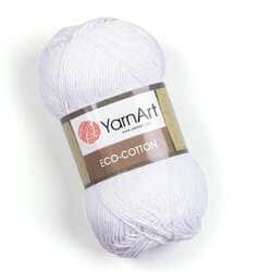 צמר כותנה מהממם איקו כותון YARNART-ECO-COTTON-לסריגת בובות ובגדים -בצבע לבן 760