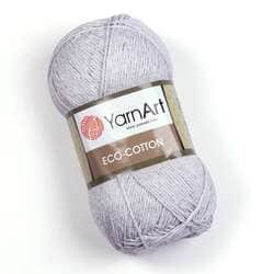 צמר כותנה מהממם איקו כותון YARNART-ECO-COTTON-לסריגת בובות ובגדים -בצבע אפור בהיר 763