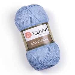 צמר כותנה מהממם איקו כותון YARNART-ECO-COTTON-לסריגת בובות ובגדים -בצבע תכלת 770