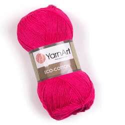 צמר כותנה מהממם איקו כותון YARNART-ECO-COTTON-לסריגת בובות ובגדים -בצבע פוקסיה 803