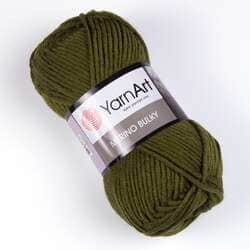 צמר מרינו- MERINO BULKY צמר עבה עם 25% צמר אמיתי בצבע-ירוק זית (530)