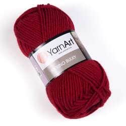 צמר מרינו- MERINO BULKY צמר עבה עם 25% צמר אמיתי בצבע-אדום (3024)