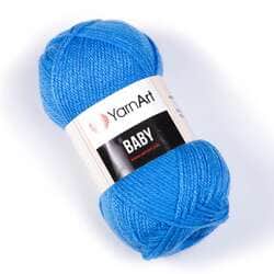YARNART-BABY- צמר לסריגה לתינוקות בייבי-במבצע בצבע- כחול 600