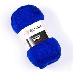 YARNART-BABY- צמר לסריגה לתינוקות בייבי-במבצע בצבע- כחול 979