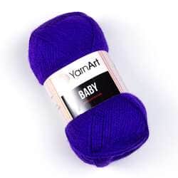 YARNART-BABY- צמר לסריגה לתינוקות בייבי-במבצע בצבע- סגול 203