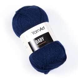 YARNART-BABY- צמר לסריגה לתינוקות בייבי-במבצע בצבע- כחול כהה 583