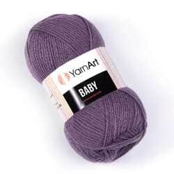 YARNART-BABY- צמר לסריגה לתינוקות בייבי-במבצע בצבע- סגול 852