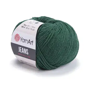 YARNART-JEANS-חוט סריגה קייצי ג'ינס מתאים במיוחד לבובות ובגדי קייץ- 55% כותנה(92)