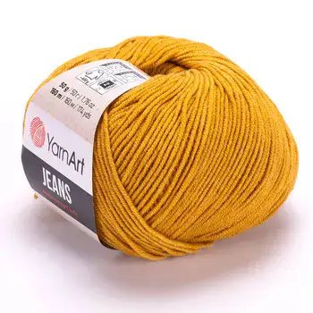 YARNART-JEANS-חוט סריגה קייצי ג'ינס מתאים במיוחד לבובות ובגדי קייץ- 55% כותנה(84)