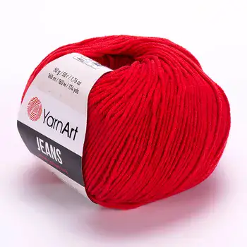YARNART-JEANS-חוט סריגה קייצי ג'ינס מתאים במיוחד לבובות ובגדי קייץ- 55% כותנה(90)