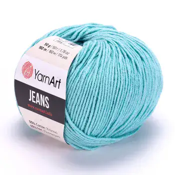 YARNART-JEANS-חוט סריגה קייצי ג'ינס מתאים במיוחד לבובות ובגדי קייץ- 55% כותנה(81)