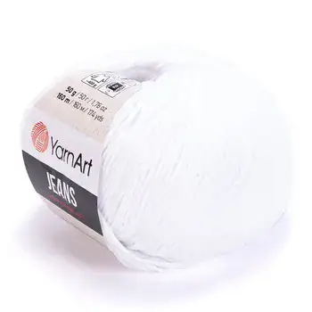 YARNART-JEANS-חוט סריגה קייצי ג'ינס מתאים במיוחד לבובות ובגדי קייץ- 55% כותנה(62)
