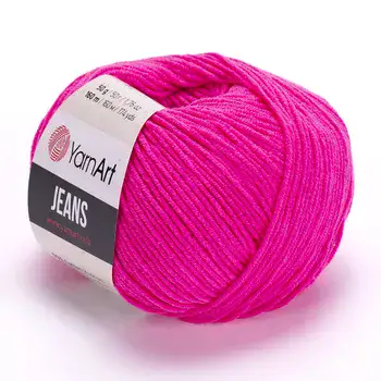 YARNART-JEANS-חוט סריגה קייצי ג'ינס מתאים במיוחד לבובות ובגדי קייץ- 55% כותנה(59)