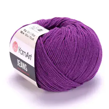 YARNART-JEANS-חוט סריגה קייצי ג'ינס מתאים במיוחד לבובות ובגדי קייץ- 55% כותנה(50)