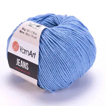 YARNART-JEANS-חוט סריגה קייצי ג'ינס מתאים במיוחד לבובות ובגדי קייץ- 55% כותנה(15)