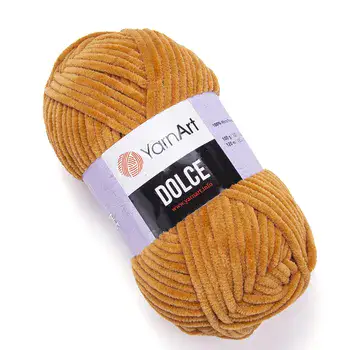 צמר קטיפה איכותי דולצ'ה- YARNART-DOLCE בצבע- חום 854