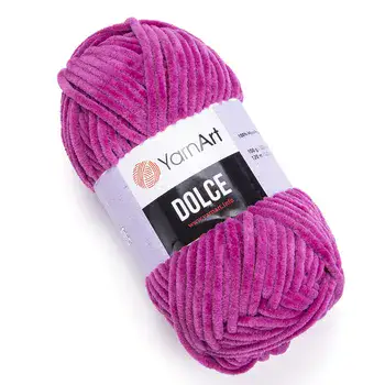 צמר קטיפה איכותי דולצ'ה- YARNART-DOLCE בצבע- ורוד פוקסיה 794