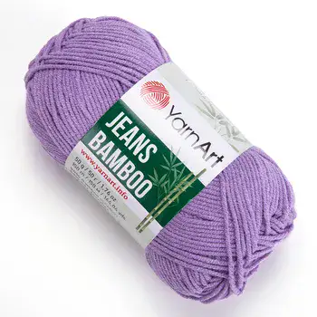 YARNART-JEANS-BAMBOO-חוט סריגה קייצי- ג'ינס במבו' 50% במבוק- בצבע סגול 116