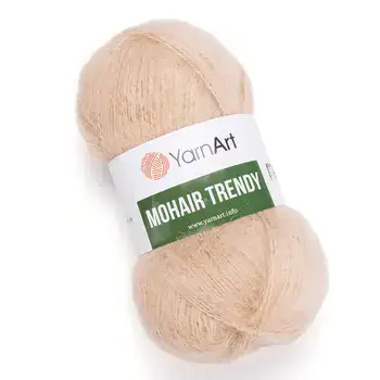 YARNART-MOHAIR-TRENDY-חוט סריגה עם 50% אנגורה-צבע אפרסק 134