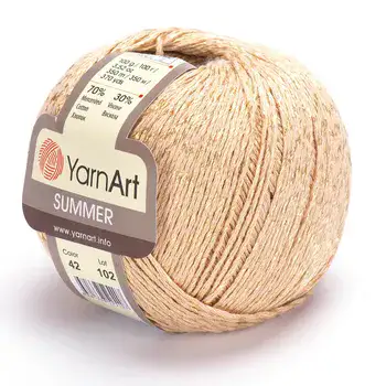 YARNART-SUMMER-חוט צמר לסריגת בגדי קיץ- טבעי 42