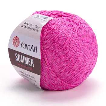 YARNART-SUMMER-חוט צמר לסריגת בגדי קיץ- ורוד 45