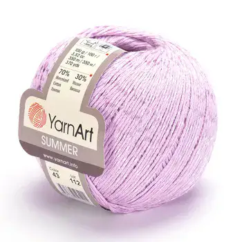 YARNART-SUMMER-חוט צמר לסריגת בגדי קיץ- סגול 43