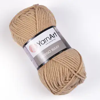 צמר מרינו- MERINO BULKY צמר עבה עם 25% צמר אמיתי בצבע-חום 511