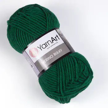 צמר מרינו- MERINO BULKY צמר עבה עם 25% צמר אמיתי בצבע-ירוק 338