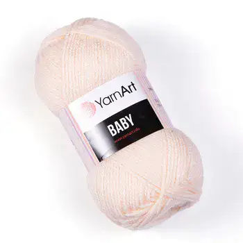 YARNART-BABY- צמר לסריגה לתינוקות בייבי-במבצע בצבע- שמנצ 854