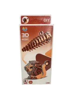 הרכבת בתלת מימד מקרטון איכותי בדגם- אריה
