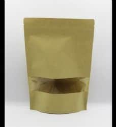 שקיות אריזה חומות עם חלון- 15X10CM- במבצע 100 יחידות