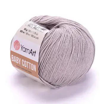 YARNART-BABY-COTTON-חוט סריגה רך ונעים 50% כותנה סגלגל -406