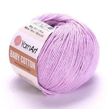 YARNART-BABY-COTTON-חוט סריגה רך ונעים 50% כותנה ורוד- 416