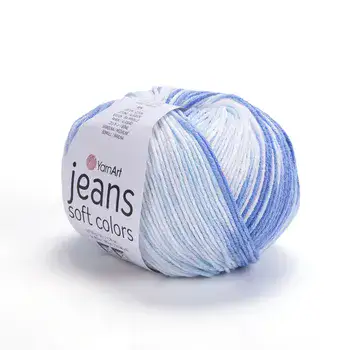 YARNART-JEANS-SOFT-COLORS-חוט סריגה מתחלף 55% כותנה- 6213