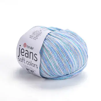 YARNART-JEANS-SOFT-COLORS-חוט סריגה מתחלף 55% כותנה- 6203
